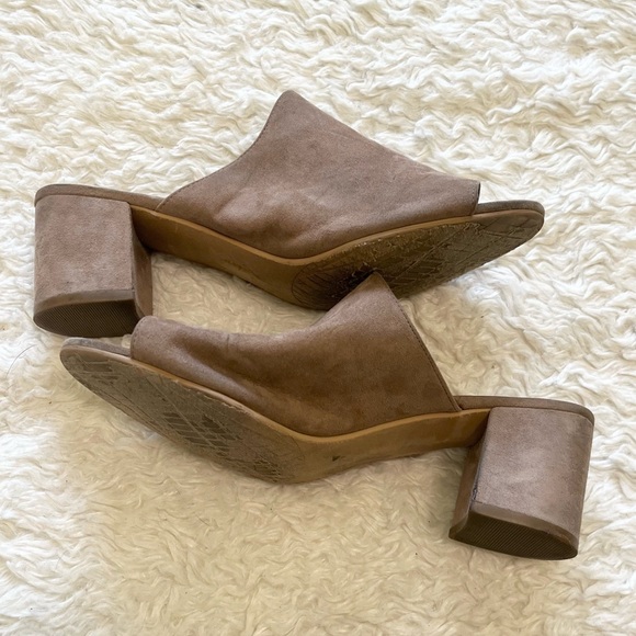 14th and Union Taupe Open Toe Mules 9 - Picture 2 of 5